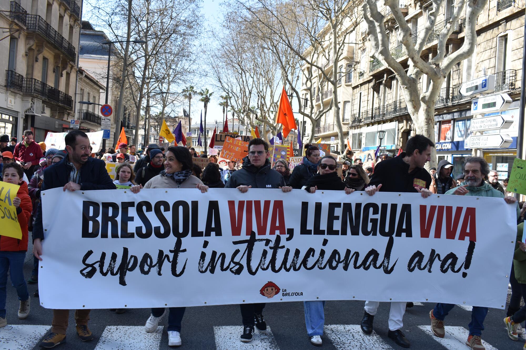 Manifestació del 15 de març a Perpinyà en suport a la Bressola